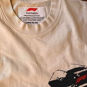 PacSun Formula 1 White Graphic Tee